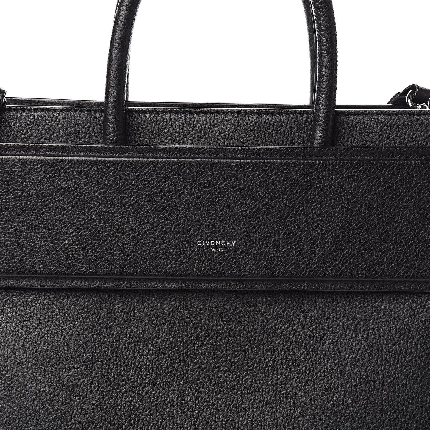 Grained Calfskin Small Horizon Satchel Black