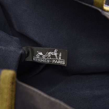 Hermes Canvas Fourre Tout Navy 6 of 14