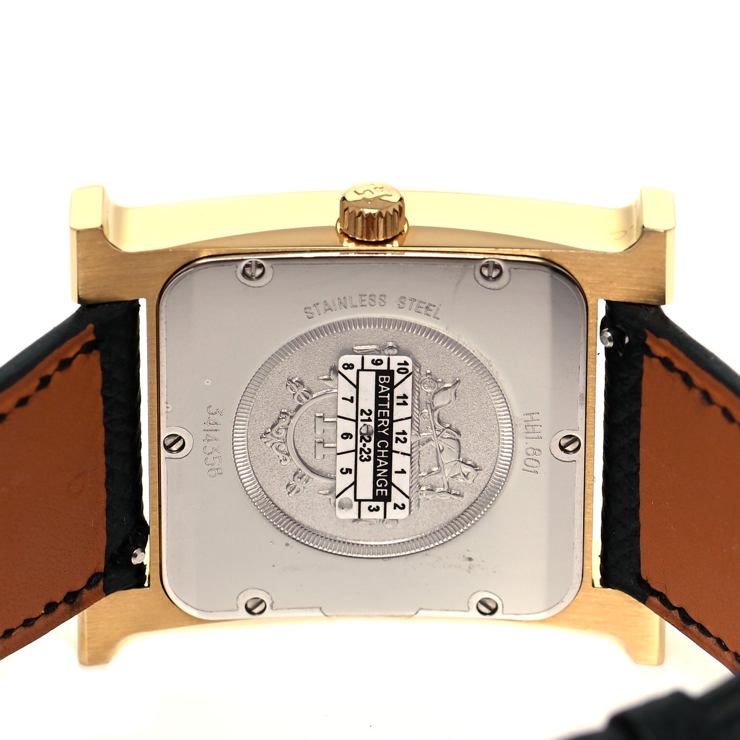Stainless Steel Epsom 30.5mm Heure H Hour Quartz Watch Noir