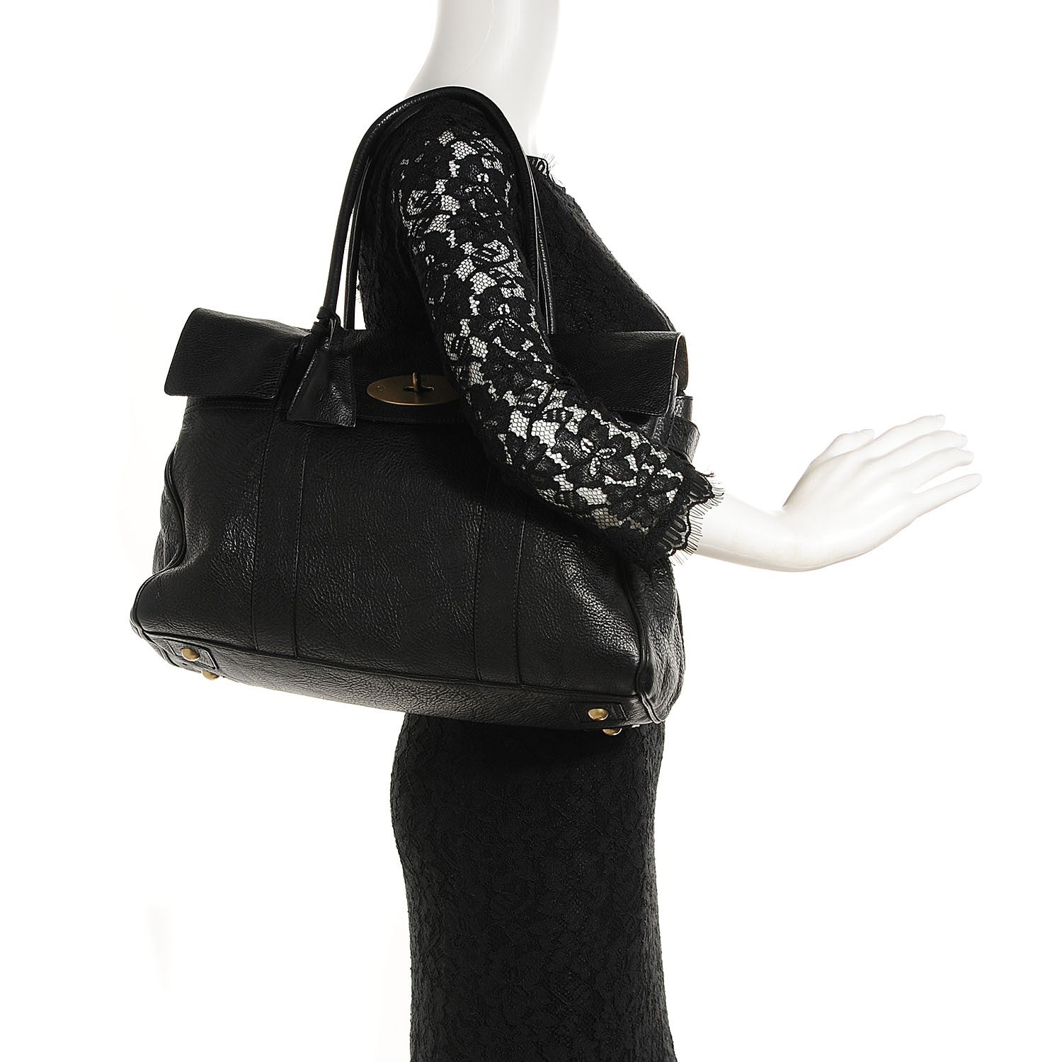 Mulberry Natural Calfskin Bayswater Black 2 of 12