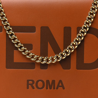 Fendi Vitello King Tamponato Logo Embossed Medium Wallet On Chain Cuoio 8 of 10