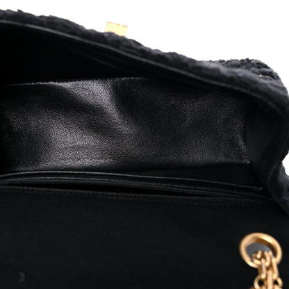 Chanel Tweed Quilted Mini 2.55 Reissue Flap Black Gold Navy 5 of 11