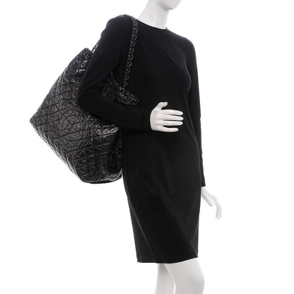 Chanel Glazed Calfskin Quilted Large Chain Me Tote Dark Grey 2 of 7