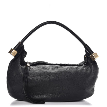 Chanel Grained Calfskin Tassel Hobo Black 1 of 12