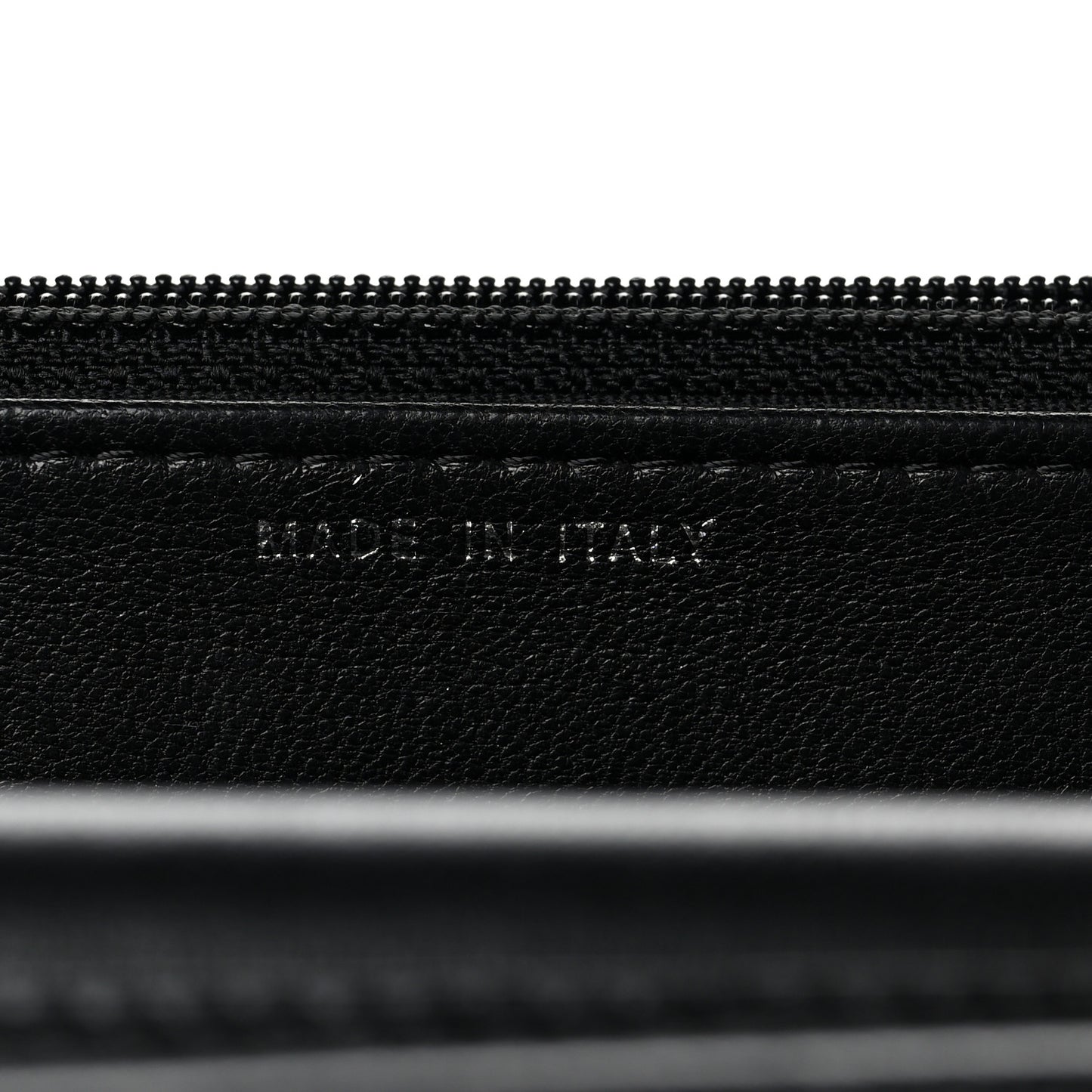 Calfskin Chevron Wallet On Chain WOC So Black
