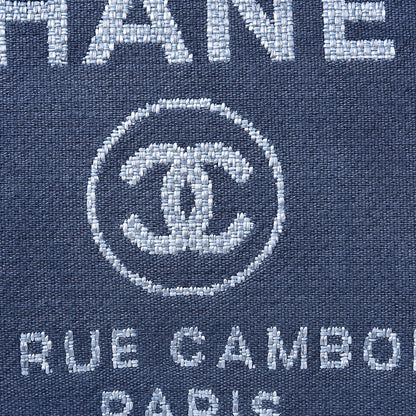 Chanel Canvas Small Deauville Tote Blue 9 of 10