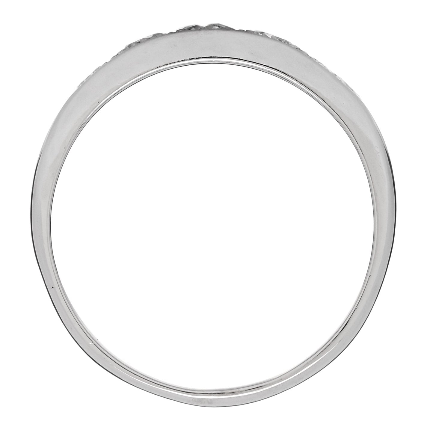 Platinum Diamond .52ctw Half Eternity Band Ring 58 8.25
