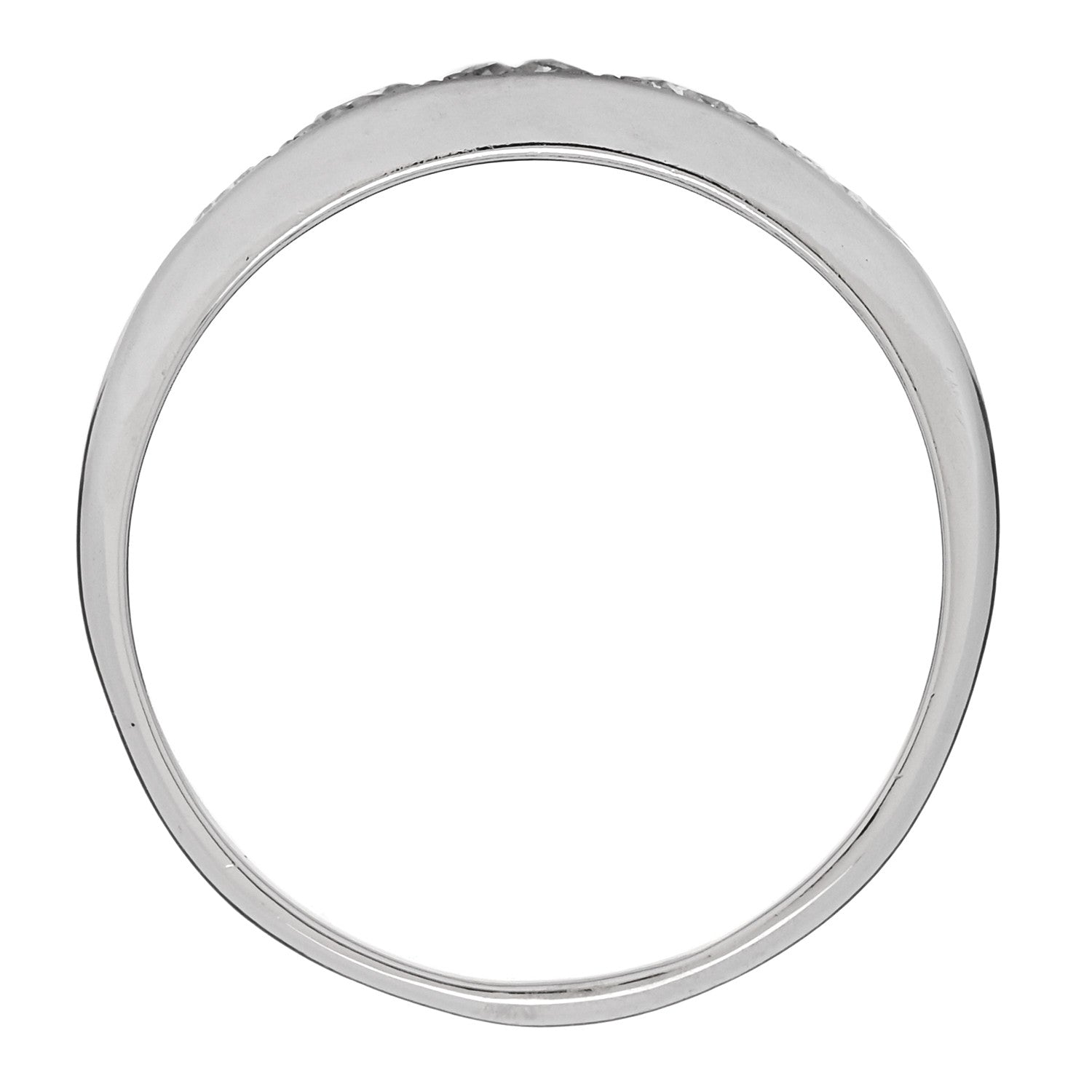 Parker & West by FASHIONPHILE Platinum Diamond .52ctw Half Eternity Band Ring 58 8.25 5 of 9