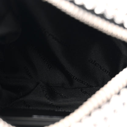 Alexander Wang Mesh Crystal Rhinestone Mini Heiress Pouch Black Silver 5 of 10