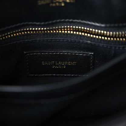 Saint Laurent Calfskin Y Quilted Monogram Toy Loulou Crossbody Bag Black 7 of 18