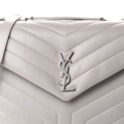 Saint Laurent Calfskin Y Quilted Monogram Medium Loulou Chain Satchel Granite 11 of 11