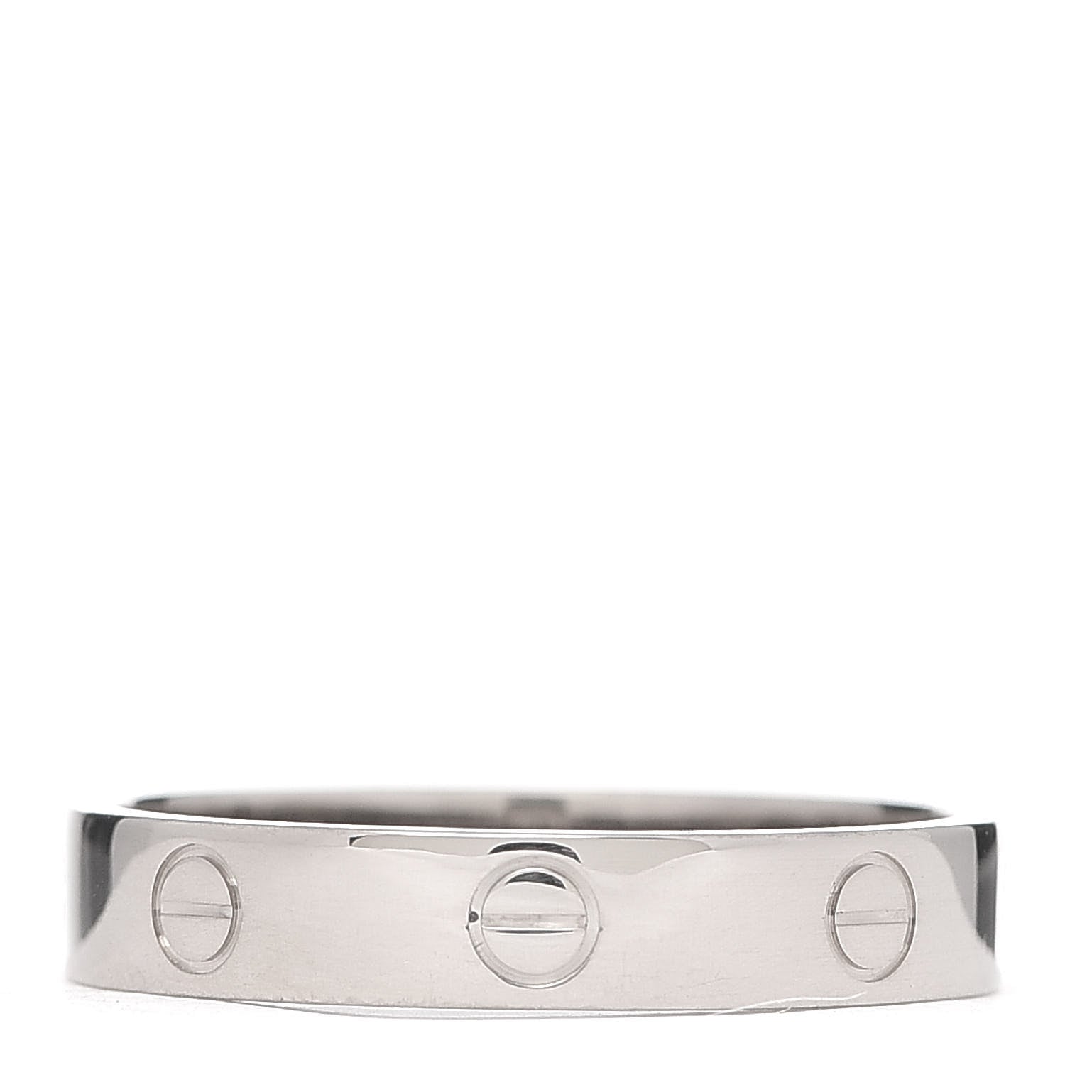 Cartier 18K White Gold 3.5mm LOVE Wedding Band Ring 59 8.75 3 of 4