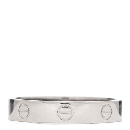 Cartier 18K White Gold 3.5mm LOVE Wedding Band Ring 59 8.75 3 of 4