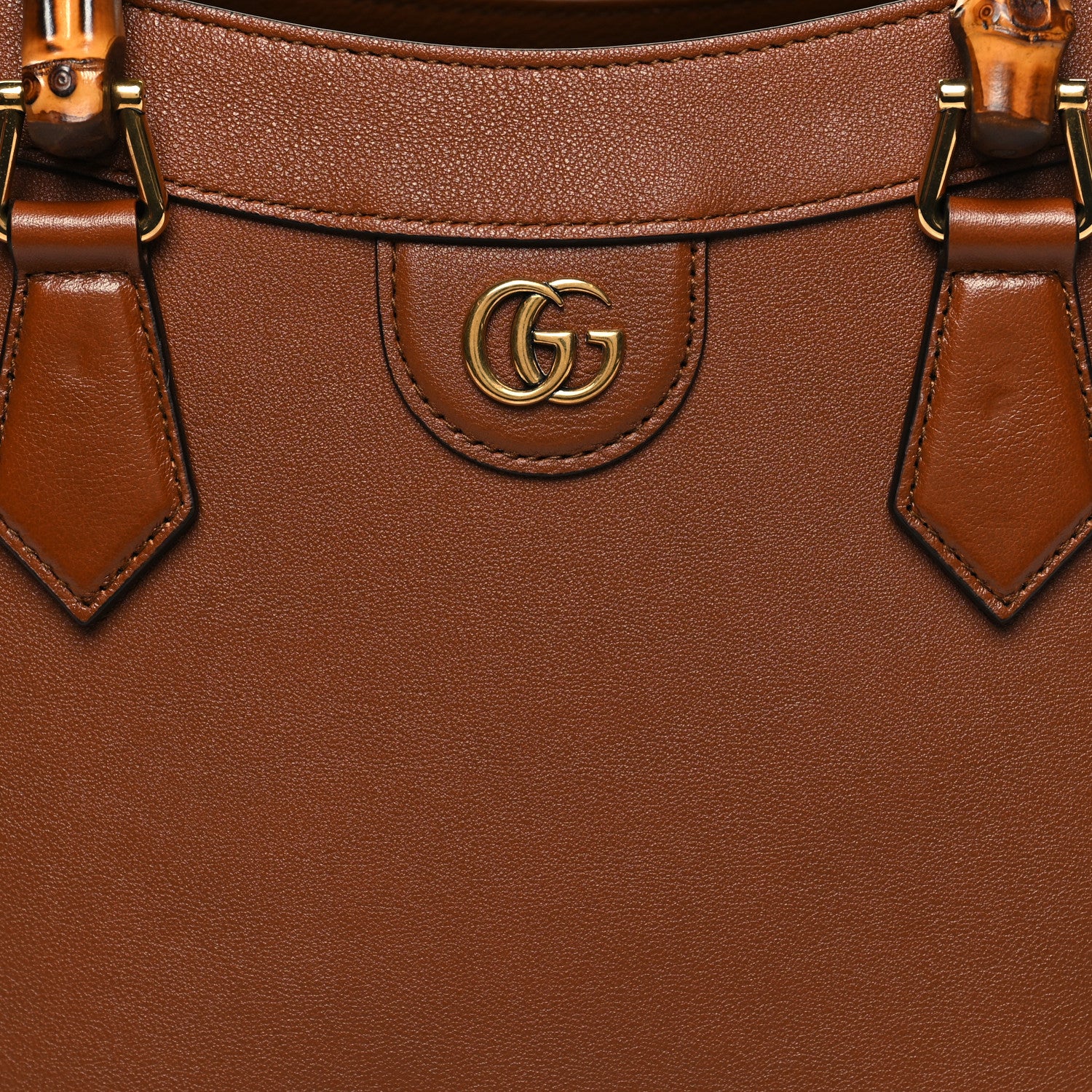 Gucci Wonka Grain Calfskin Medium Diana Tote Bag Cuir Yellow Fluo 9 of 11