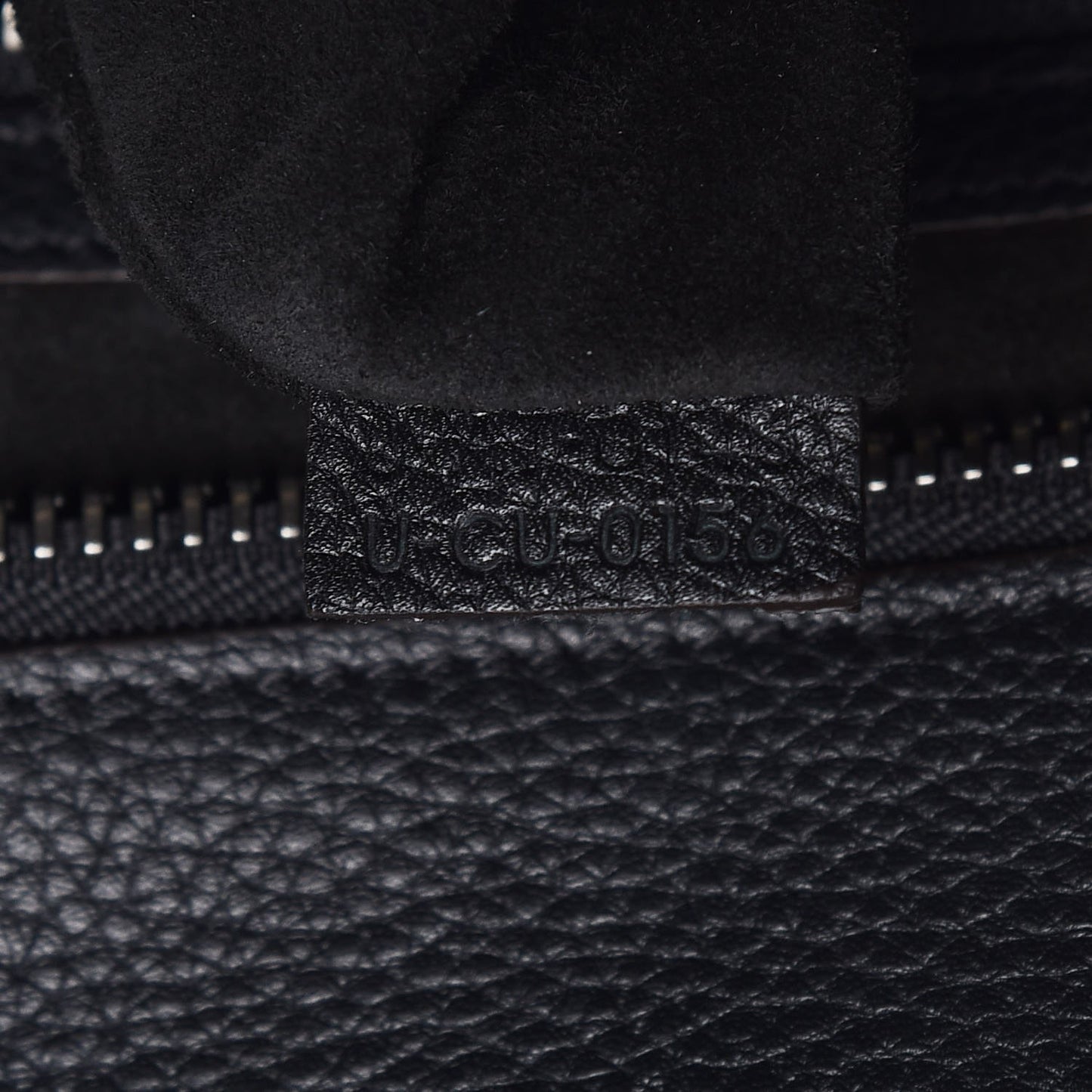 Drummed Calfskin Mini Luggage Black
