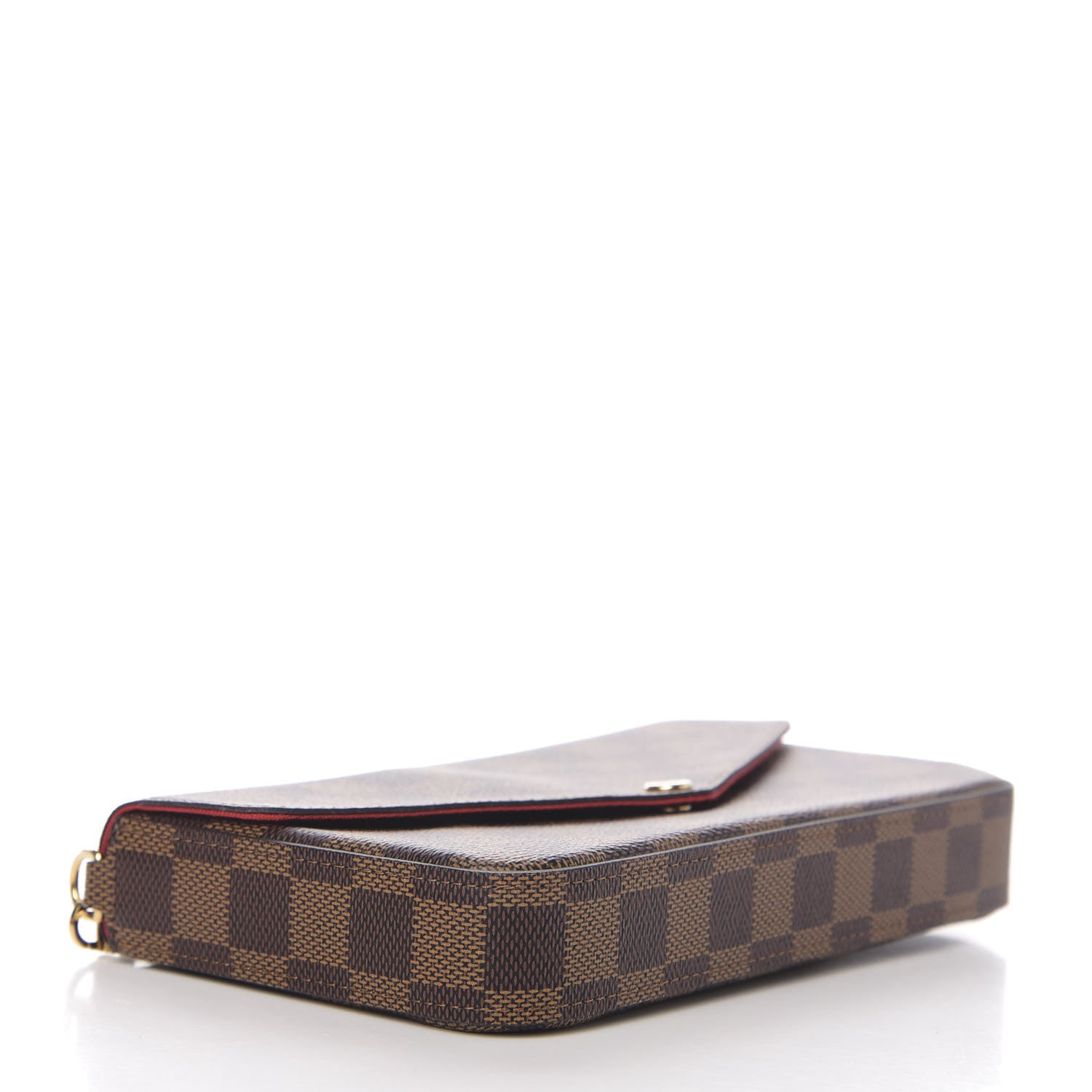 Louis Vuitton Damier Ebene Pochette Felicie Chain Wallet 3 of 9