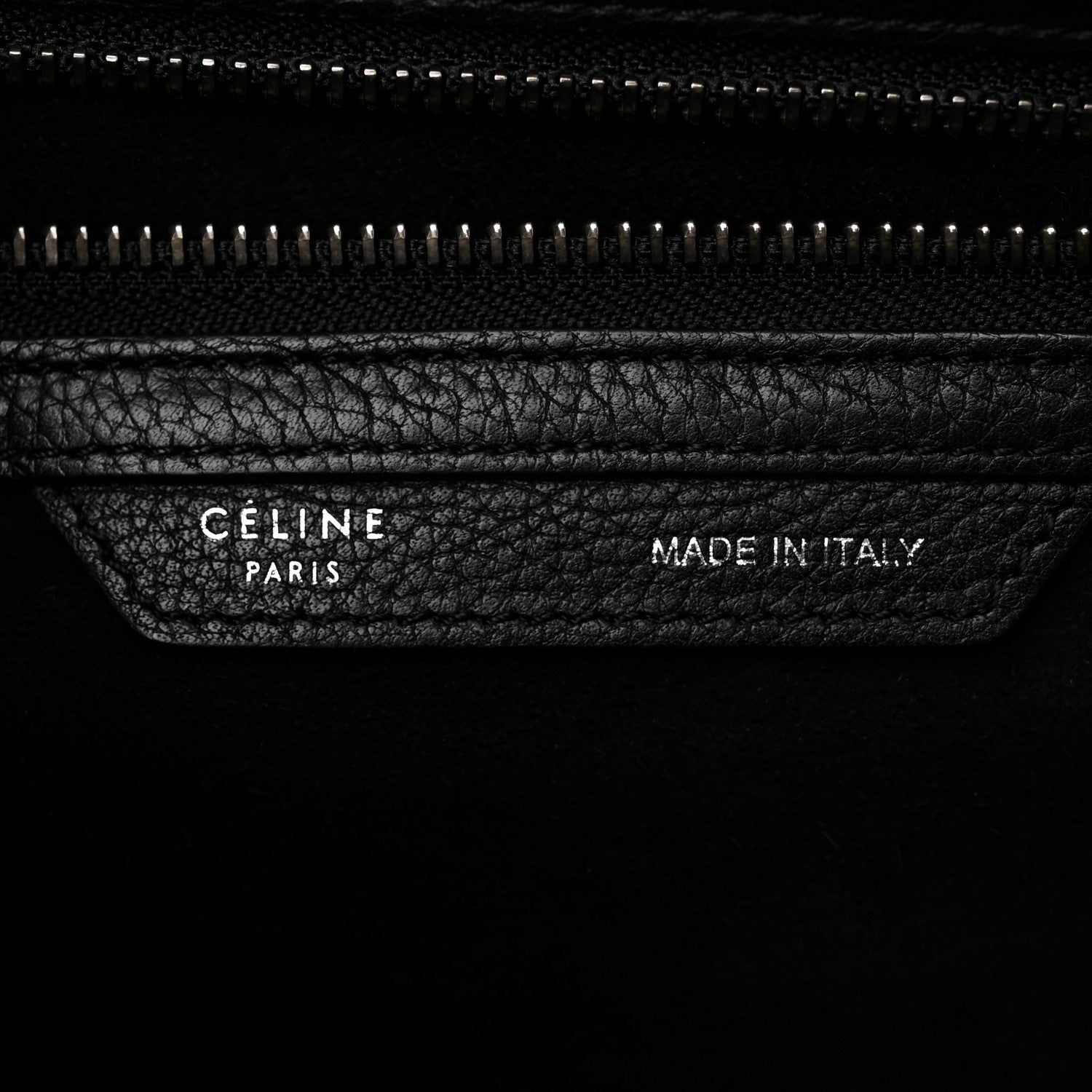 Celine Drummed Calfskin Mini Luggage Black 6 of 12