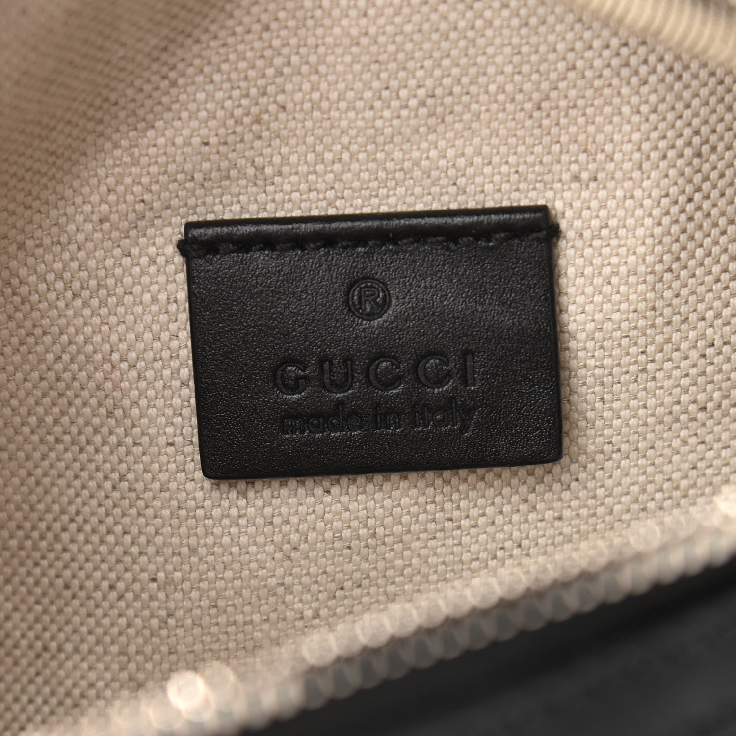 Gucci Calfskin GG Tennis Embossed Belt Bag Black 6 of 11