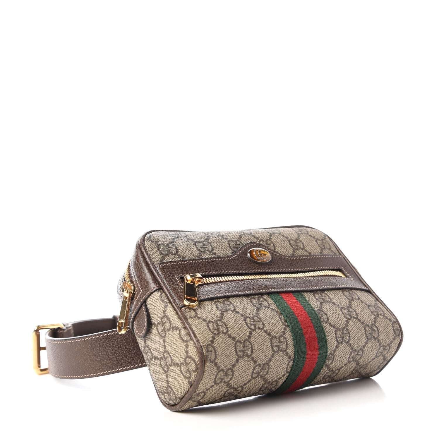 Gucci GG Supreme Monogram Web Small Ophidia Belt Bag 85 34 Dark Brown 4 of 10