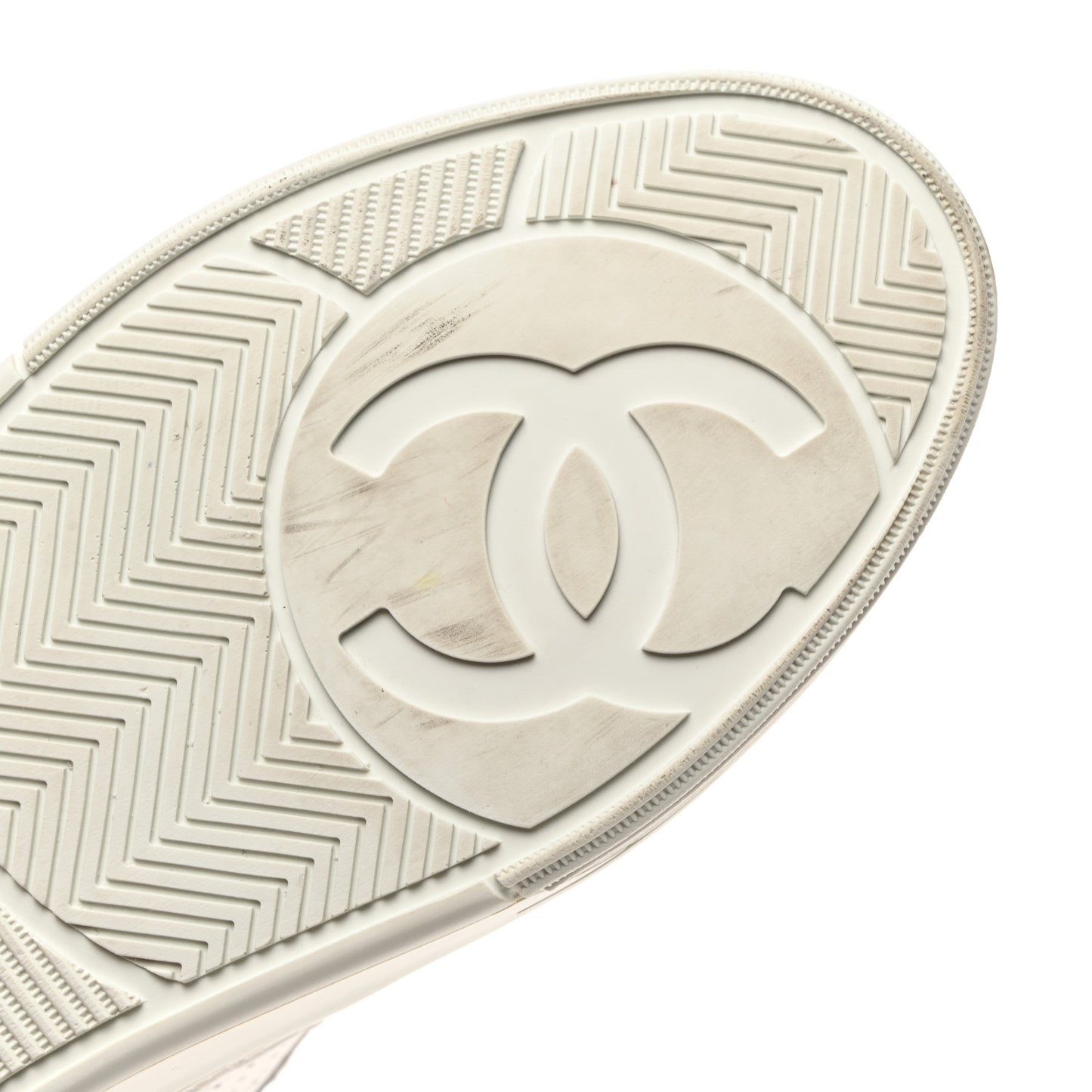 Calfskin CC Womens Sneakers 36 White