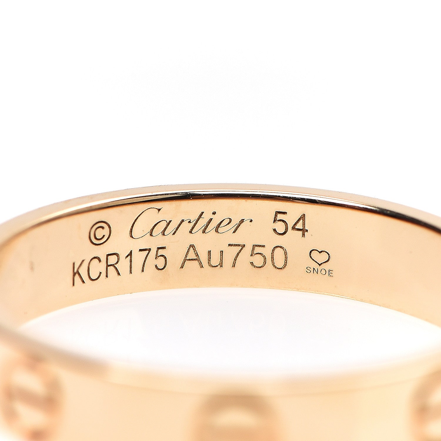Cartier 18K Yellow Gold 3.5mm LOVE Wedding Band Ring 54 6.75 3 of 4