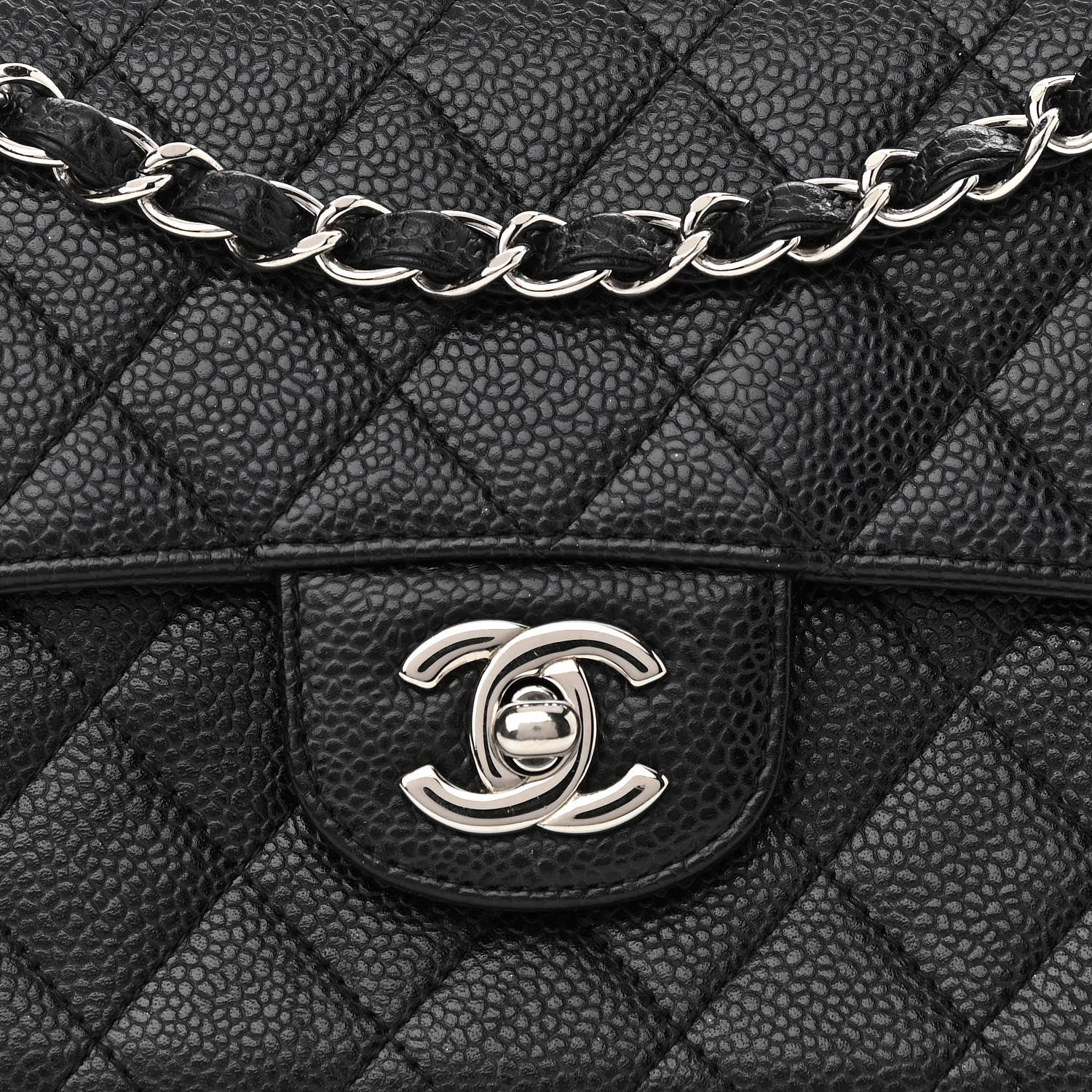 Chanel Caviar Quilted East West Flap Black 9 of 11