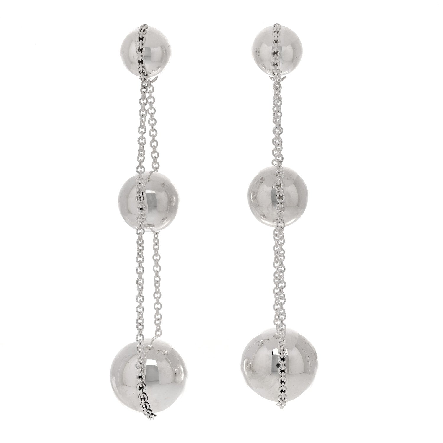 Tiffany Sterling Silver HardWear Triple Drop Earrings 1 of 5