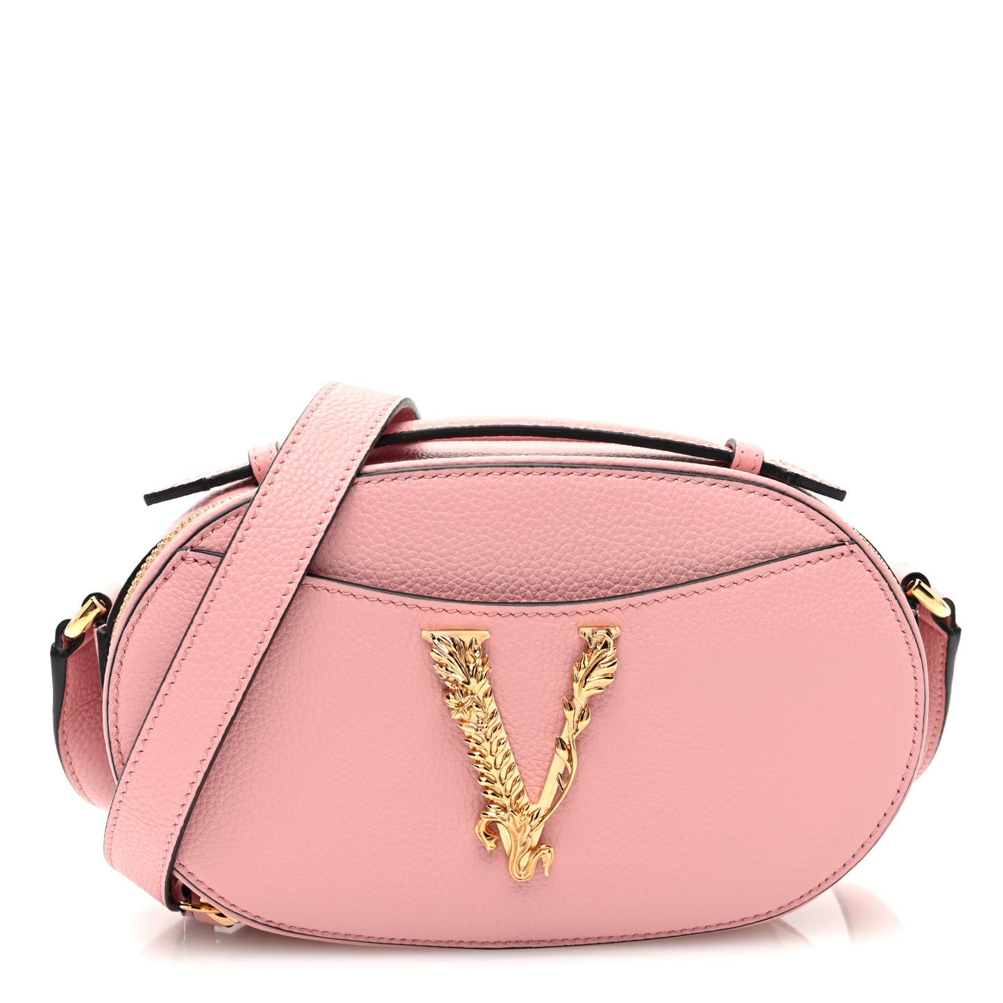 Grainy Calfskin Virtus Top Handle Camera Bag Pink