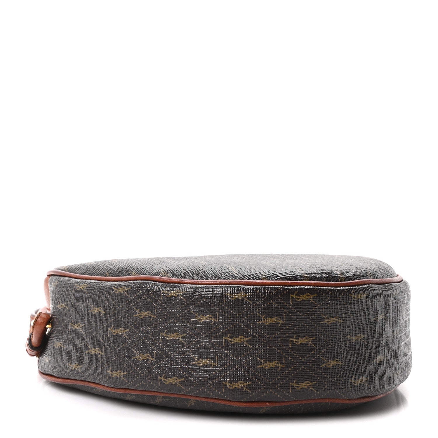 Saint Laurent Canvas Smooth Calfskin Le Monogramme Coeur Crossbody Chestnut 4 of 10