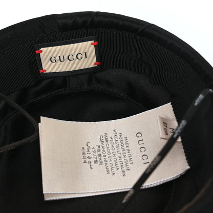 Gucci Satin Pillbox Hat M 57 Black 8 of 9