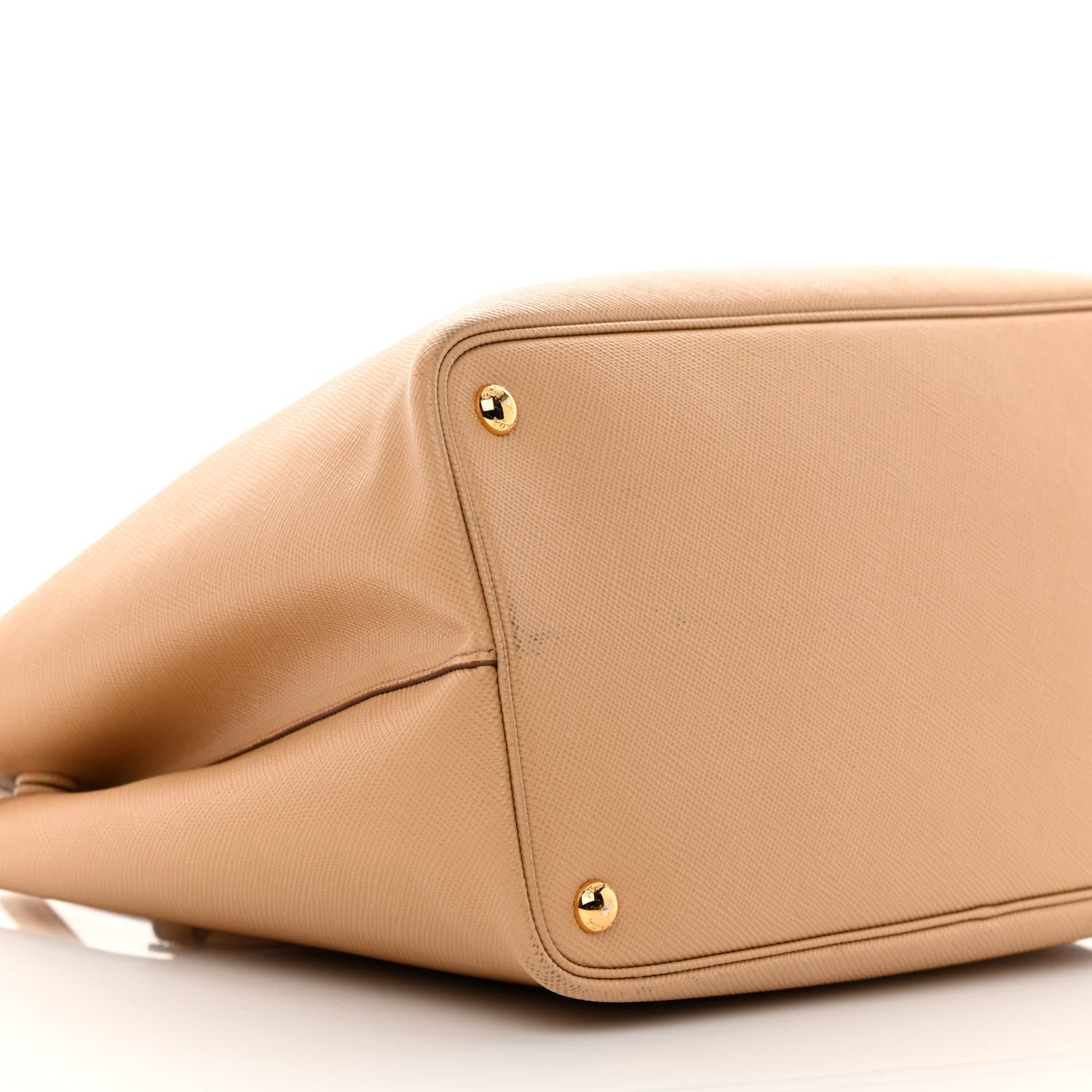 Prada Saffiano Cuir Medium Double Bag Noisette Papaya 9 of 20
