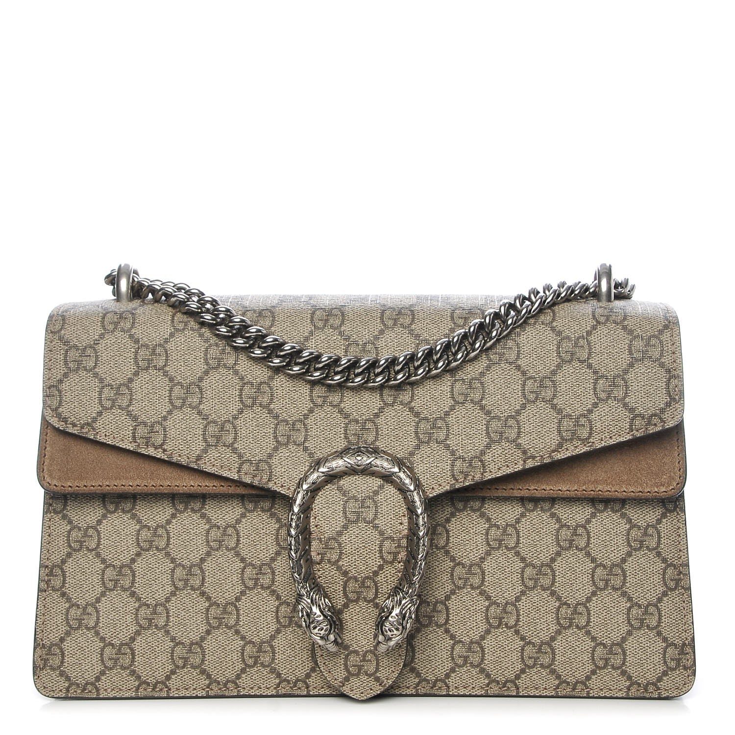 Gucci GG Supreme Monogram Small Dionysus Shoulder Bag Taupe 1 of 10