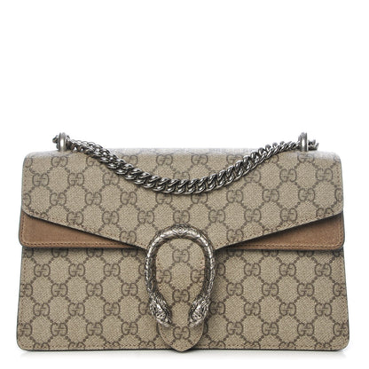Gucci GG Supreme Monogram Small Dionysus Shoulder Bag Taupe 1 of 10