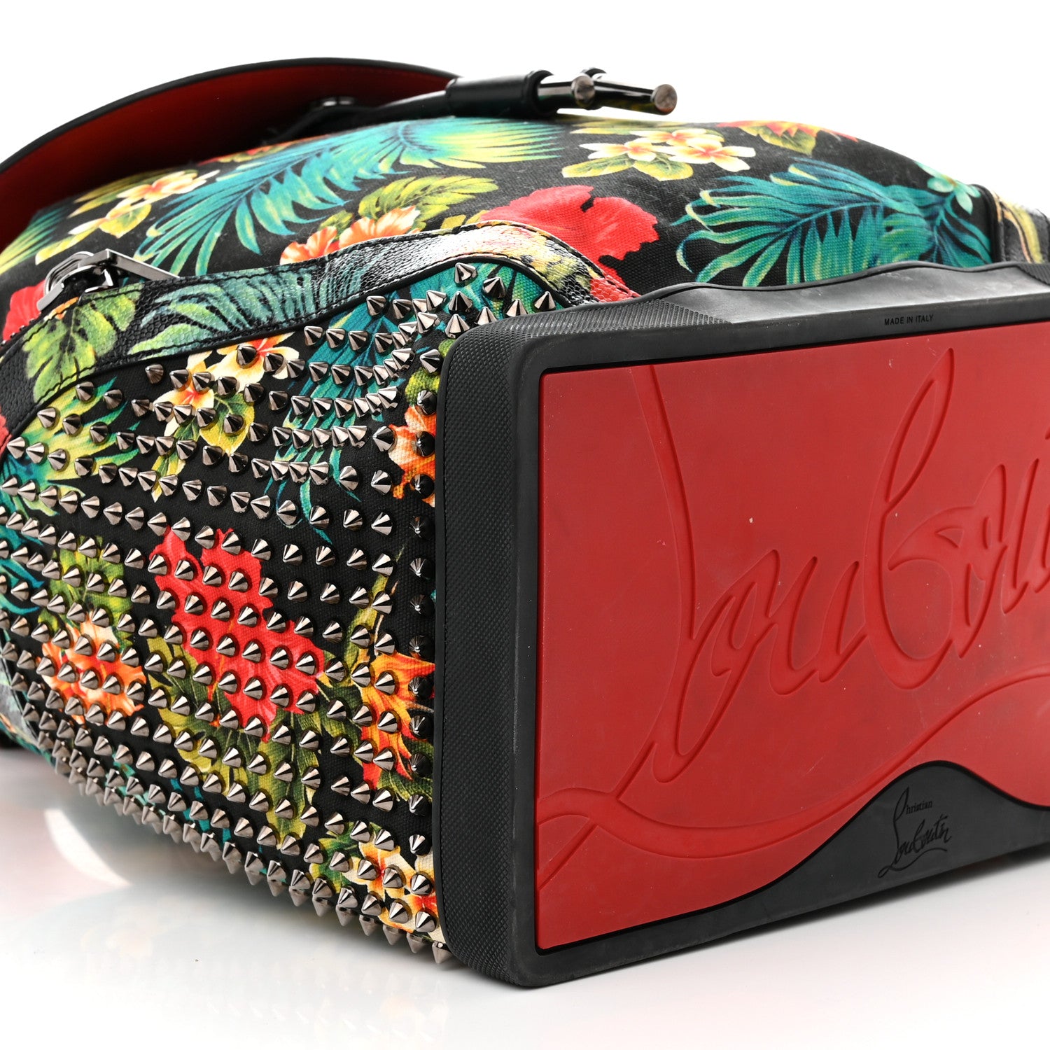 Christian Louboutin Canvas Print Spiked Explorafunk Backpack Multicolor 8 of 11