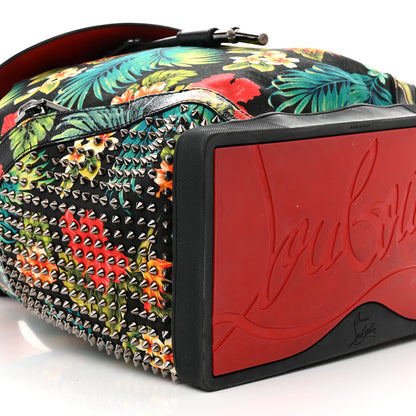 Christian Louboutin Canvas Print Spiked Explorafunk Backpack Multicolor 8 of 11