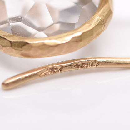 Gucci 18K Yellow Gold Quartz Drop Earrings 4 of 5