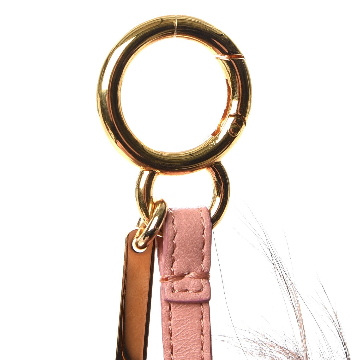 Fendi Rabbit Mink Fox Fur Furry Yang Monster Bag Bug Charm Red Pink 4 of 6