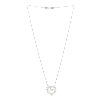 Harry Winston Platinum Diamond Garland Small Heart Pendant Necklace 3 of 6