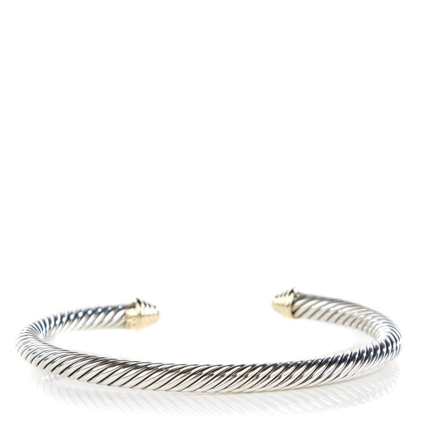 Sterling Silver 14K Yellow Gold 5mm Cable Classics Bracelet
