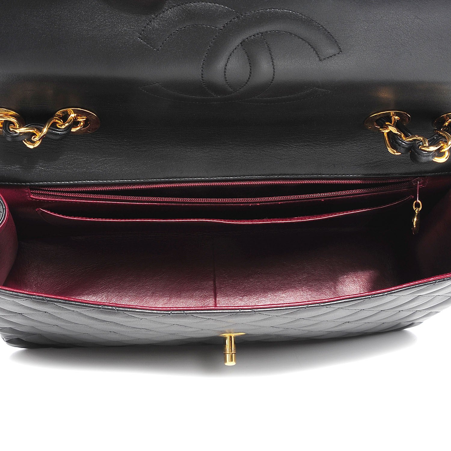 Chanel Lambskin XL Jumbo Flap Black 7 of 8