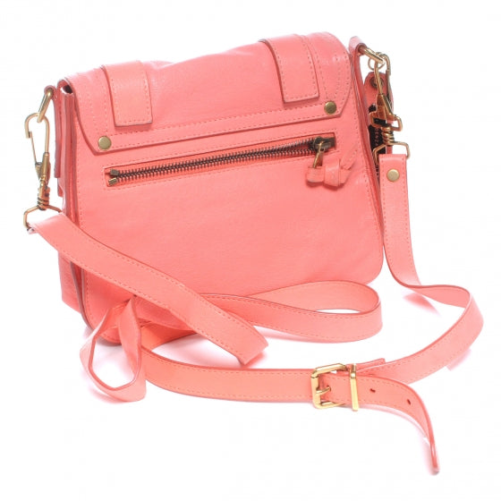 Proenza Schouler Lambskin PS1 Small Satchel Coral 3 of 7