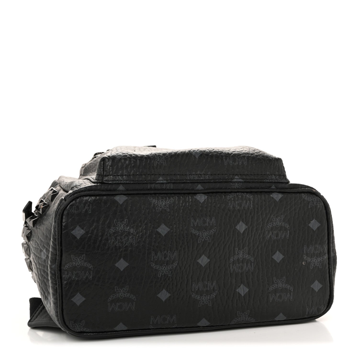 MCM Visetos Small Side Stud Stark Backpack Black 4 of 15