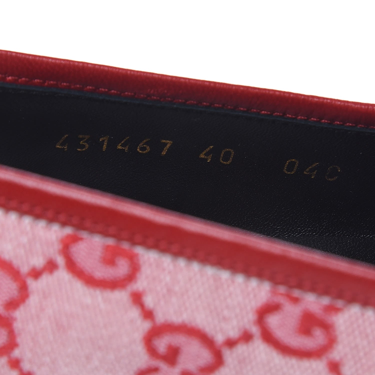 Gucci Canvas GG Monogram Horsebit Womens Jordaan Loafers 40 Gardenia Hibiscus Red 8 of 9