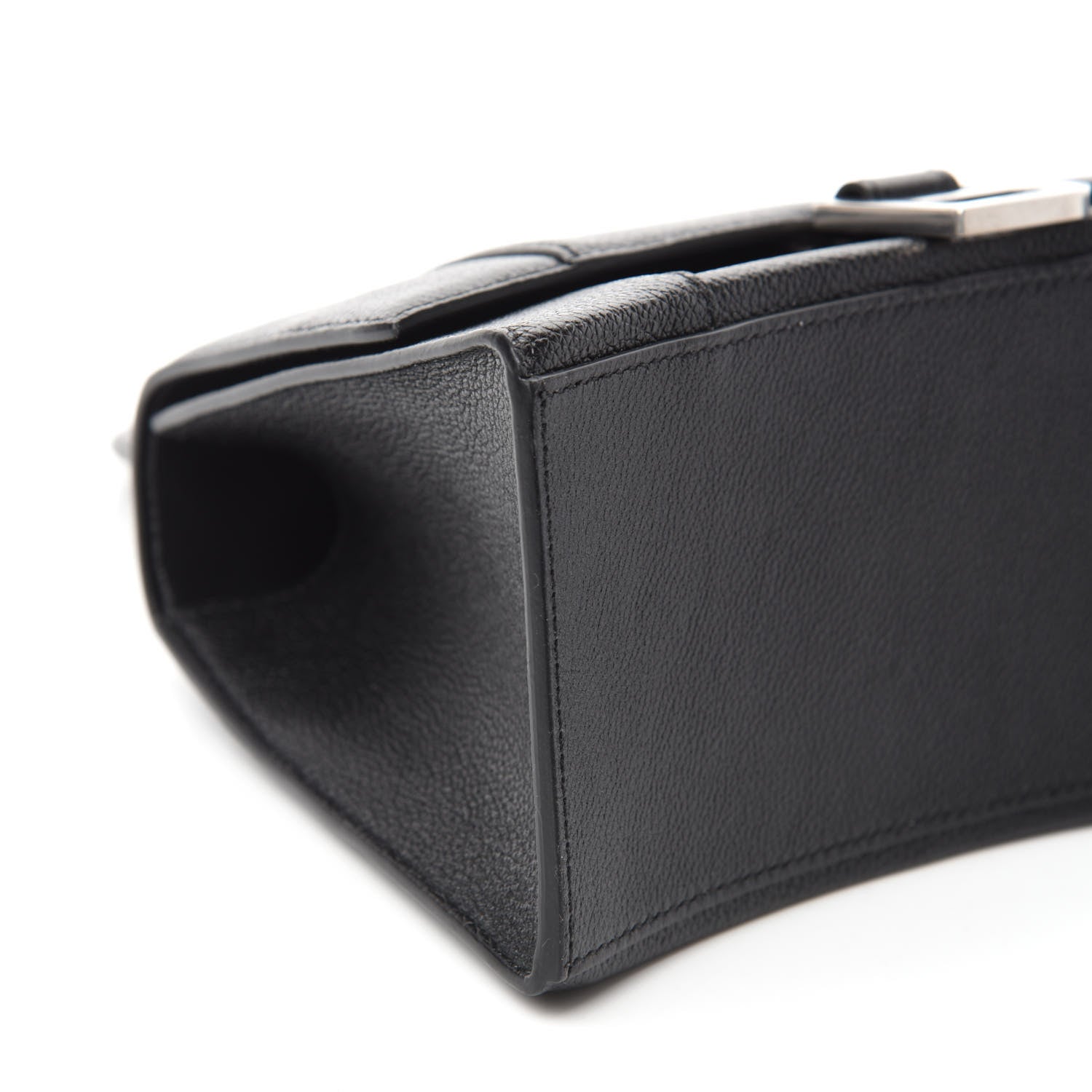 Balenciaga Grained Calfskin Small Hourglass Top Handle Bag Black 6 of 11