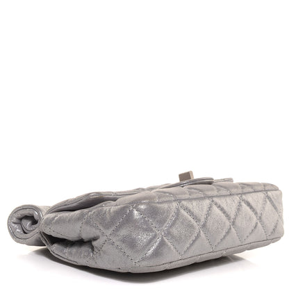 Chanel Iridescent Calfskin Quilted Small Roll Reissue Clutch Silver 4 of 8