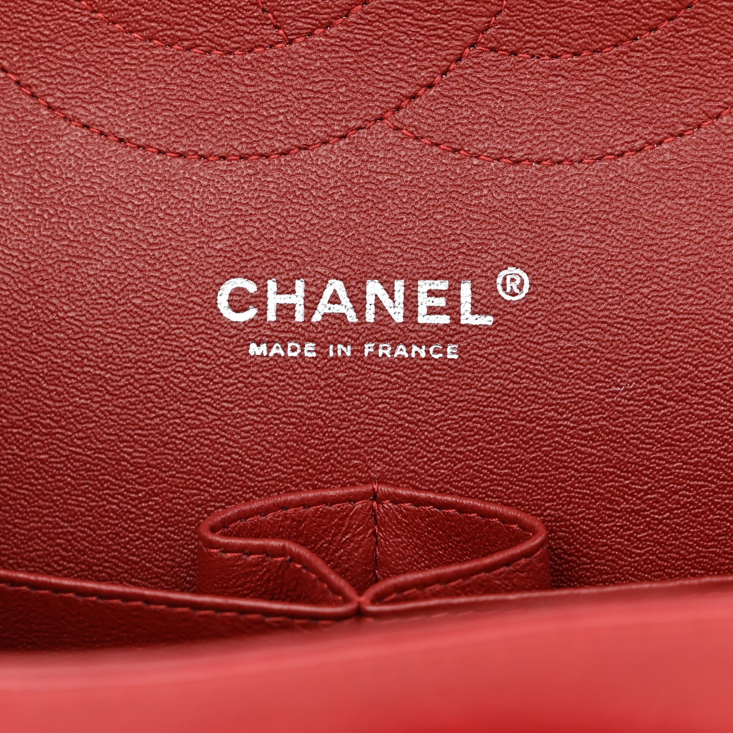 Lambskin Quilted Jumbo Double Flap Red