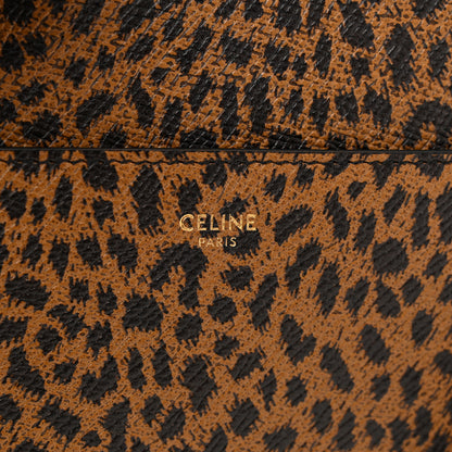 Celine Grained Calfskin Leopard Print Cartable Small Briefcase Brown Black 8 of 11
