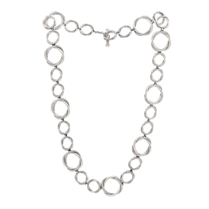 David Yurman Sterling Silver Infinity Link Chain Necklace 3 of 5