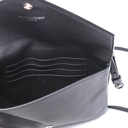 Saint Laurent Calfskin Monogram Tri Pocket Crossbody Bag Black 5 of 5