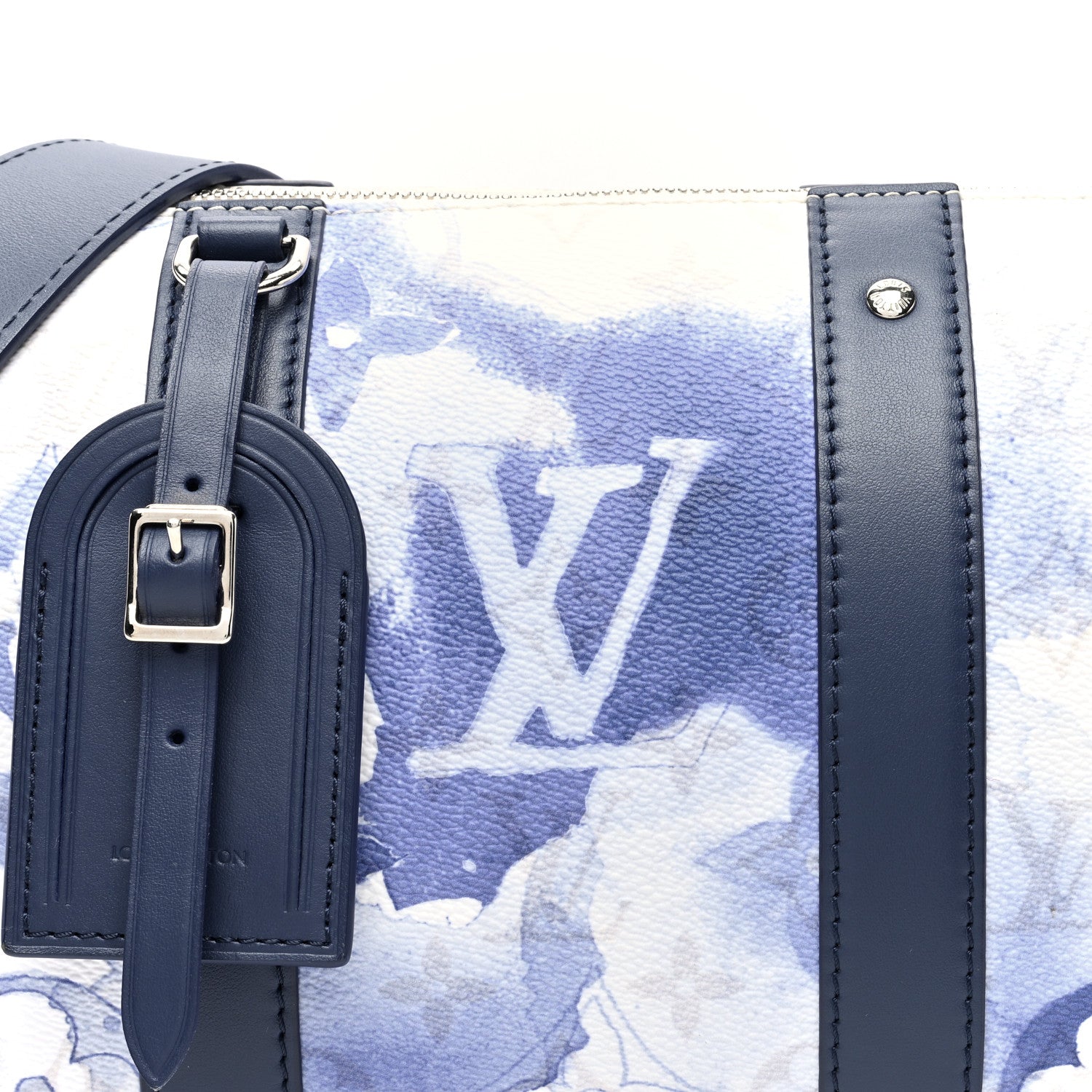 Louis Vuitton Monogram Watercolor City Keepall Blue 7 of 9
